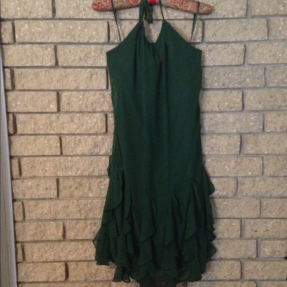 LTD ruffle halter dress